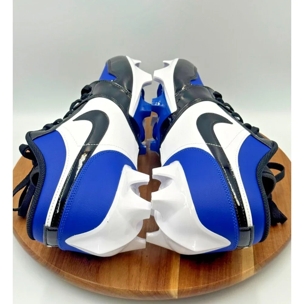 NIKE Jordan 1 TD Low Shoes Men's Size 12 Blue Black Football Cleats FJ6245-401
